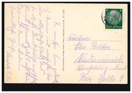 AK Gris de Berchtesgaden avec 4 photos et costumes, couru vers 1935