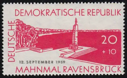 720DD Ravensbrück - Doppeldruck schwarz postfrisch ** geprüft 