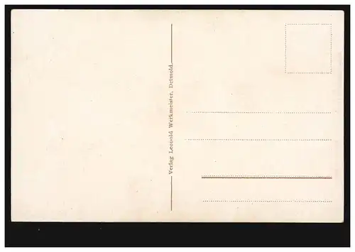 AK Gruss aus dem Teutoburger Wald Hermannsdenkmal und Römer-Gedicht, ungebraucht