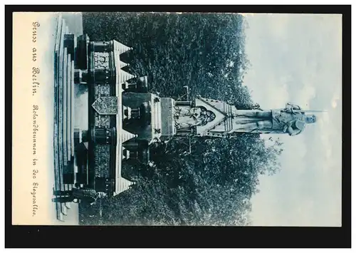 AK Gruss de Berlin: Rolandbrunnen in der Siegesallee, inutilisé