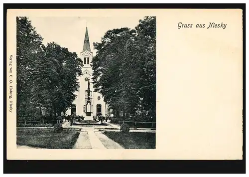 AK de la photo de Gruse de Niesky: Eglise évangélique de l'Eglis de Görhüter Frères