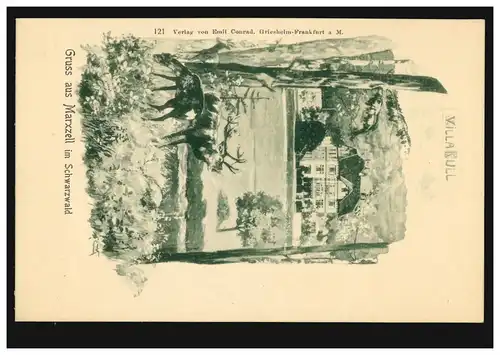 AK Gruss de Marxzell dans la Forêt Noire: Villa Kull, inutilisé