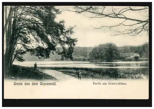 AK Gruss aus dem Grunewald: Partie am Grunewaldsee, ungebraucht