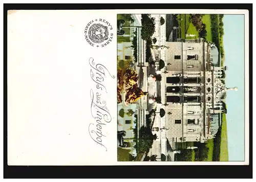 AK Gruss aus Linderhof: Schloss Linderhof im oberbayerischem Ettal, ungebraucht