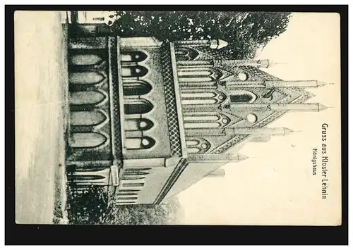 AK Gruse de Monastère Lehnin: Maison royale, par voie ferroviaire 1907 à Aix-la-Chapelle