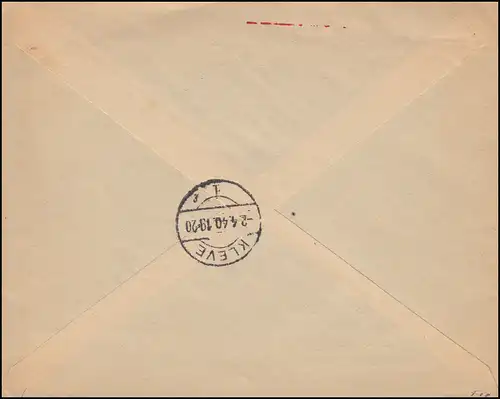 711+712+713 bloc de camaraderie sur lettre R locale KLEVE 2.4.1914
