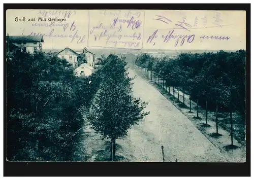 AK Gruss de Munsterlager, ARTSCHER (Lager) 22.4.1913