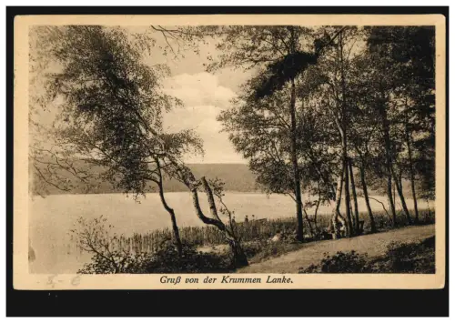 AK Gruss von der Krummen Lanke, Ortspostkarte BERLIN-SCHÖNEBERG 21.5.1930