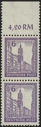 153y Abschied 6 Pf b/a im OR-Paar ** geprüft mit PLF II