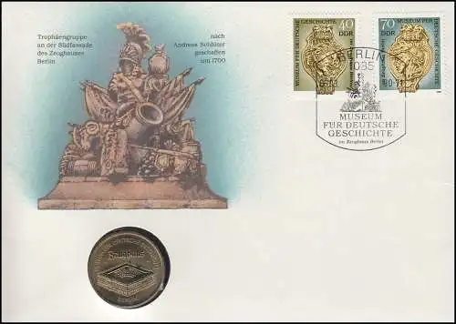 DDR-Numisschrift Zeughaus Berlin 5 marks pièce commémorative ESSt Berlin 6.3.90