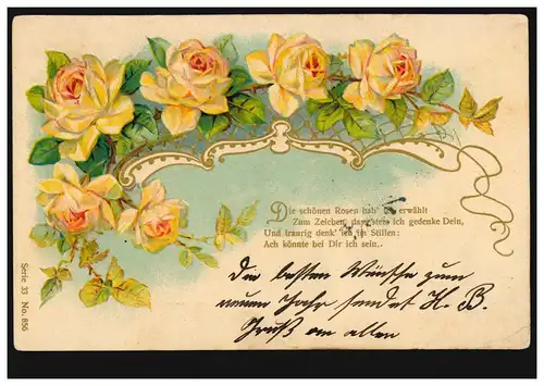 Poème Lyrique-AK Roses - Girlande, WILD 1.1.1903 selon VORST