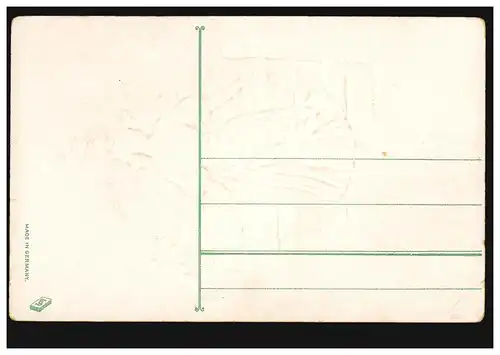 Poème poésie AK Heidenröslein, vers 1910, inutilisé