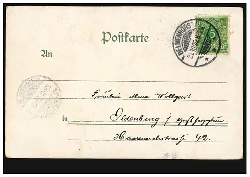 AK Édition Artiste Theodor Stroefer, Nuremberg Fille avec panier, DELMENHORST 1899