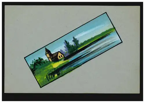 Künstler-AK Verlag L.W.jr & C.H. Landschaftsbild mit Kirche, ungebraucht