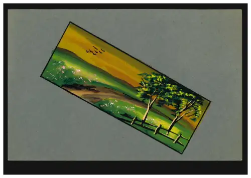 Künstler-AK Verlag L.W.jr & C.H. Landschaftsbild mit Vögeln, ungebraucht