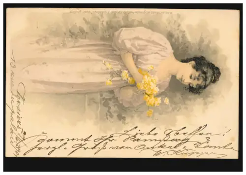 Künstler-AK Verlag Meissner & Buch: Am Blütenhain, VERVIERS (STATION) 29.6.1901