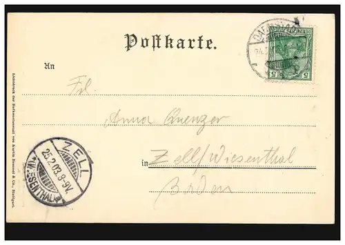 Künstler-AK Aus A. Hendschel's Skizzenbuch. Der Gipfel, DARMSTADT 24.2.1903