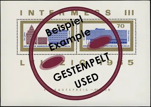 Bloc 23 INTERMESS III 10+70 p. avec cachet journalier