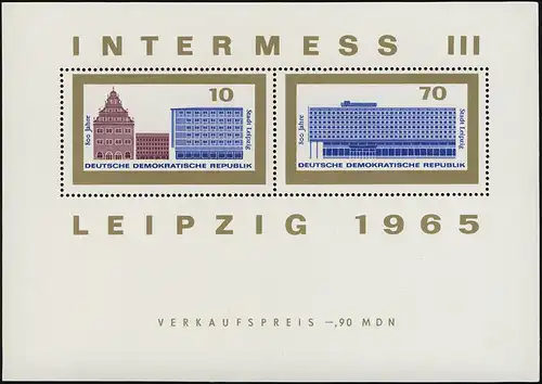 Block 23 INTERMESS III 10+70 Pf. postfrisch **
