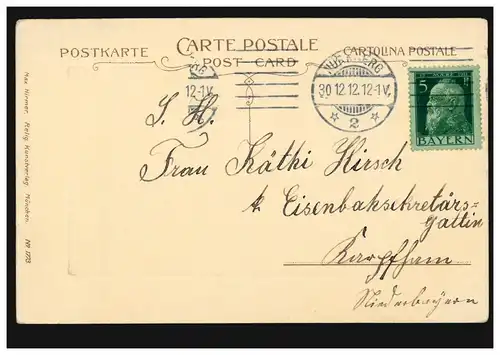 Carte de Noël Trois Saints - Le serment, NÜRNBERG 30.12.1912