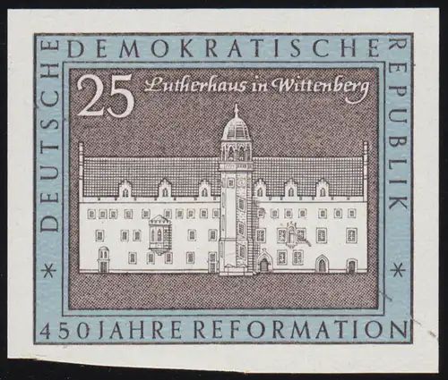 1318PH Thesenanschlag Luther Reformation 25 Pf. - ungezähnter Phasendruck, **