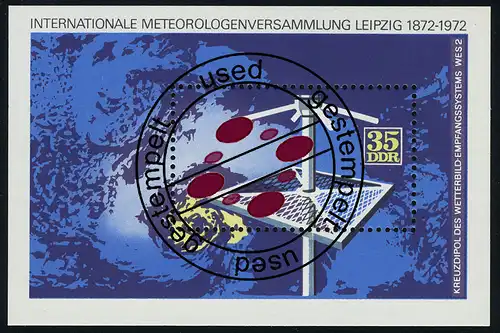 Block 35 Meteorologie 35 Pf mit Tagesstempel