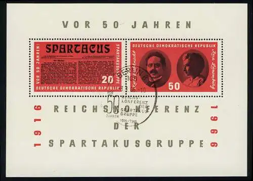 Bloc 25 Block Spartakus 1966, Conférence ESSt BERLIN il y a 50 ans 3.1.1966