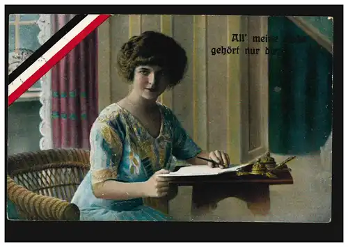AK d'Amour La Lettre d 'amour, de Altmittweida 11.12.1915 à Dobeln
