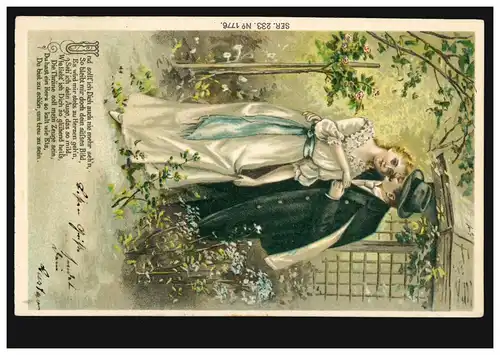 AK Amour couple: Au départ, carte postale locale BERLIN SO 26 d 4.5.1093