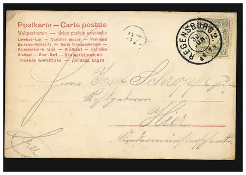 AK Amour couple hollandais en costumes: Le baiser, REGENSBURG 30.6.