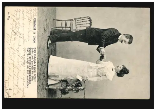 AK Amour Jalousie dans l'amour, LOCKSTEDT 3.6.1904 après HAMBURG 3.6.04