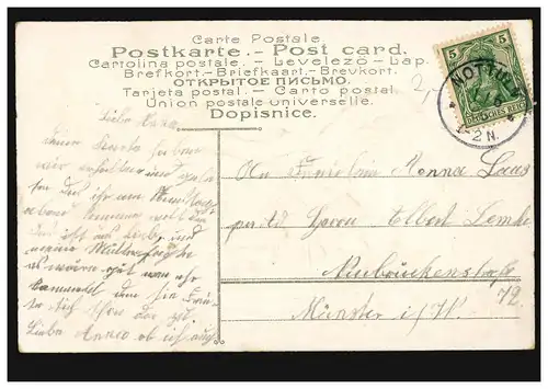 Poème Lyrique-AK P. Meinhold Ma Bénédiction - Le départ, NOTULLIN 1.6.1906