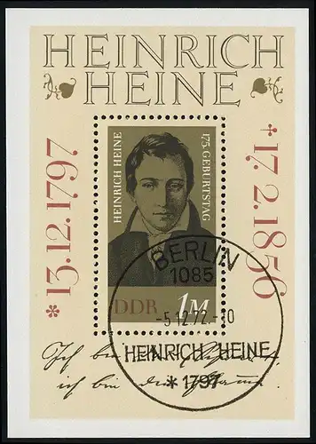 Bloc 37 Heinrich Heine 1972, ESSt Berlin