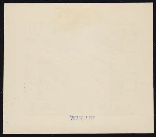 DDR Luftpost in blau - unverausgabter Probedruck, ohne Gummi, geprüft BPP