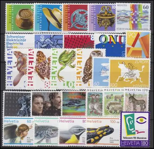 1540-1570 Suisse-Niveau 1995 complet, frais de port