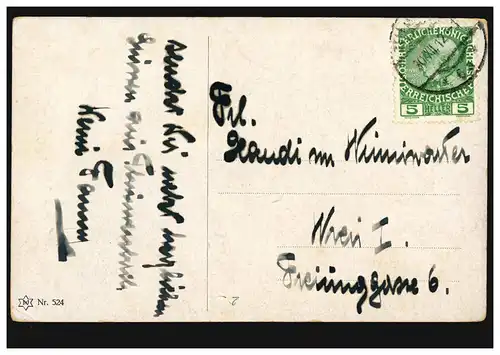 Österreich Tiere-AK Neujahr: Junge mit Blumentopf und Hund, 30.12.1912