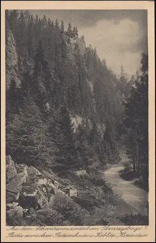 AK Entre Reitzenhain et Zöblitz: Chatstein, par voie ferroviaire CHEMNITZ 1943