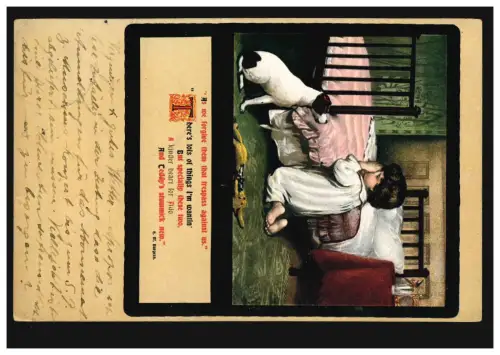 Animaux AK Enfants avec chien: La prière nocturne, FRANKFURT / MAIN 23.8.1910