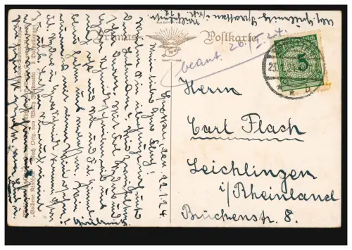 Künstler-AK Wally Fialkowska: Junge mit Flöte und Hund, SPROTTAU 23.1.1924