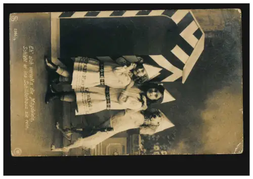 Animaux AK enfants en jouant avec le chien, APPELEL 17.2.1909