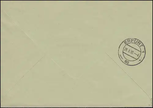 Dienst D 1A Vertrauliche Dienstsache Brief BAD LANGENSALZA 25.8.1954 nach Erfurt