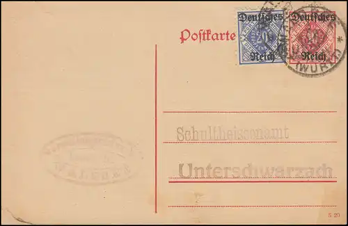 Affaire de service DP 12/03 avec 20 Pf Administratif WALDSEE 3.9.1920