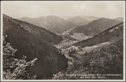 Post Bahnpost Konstanz - OffenBURG ZUG 149 - 17.5.1936 sur AK Hornberg/Nwarzwald