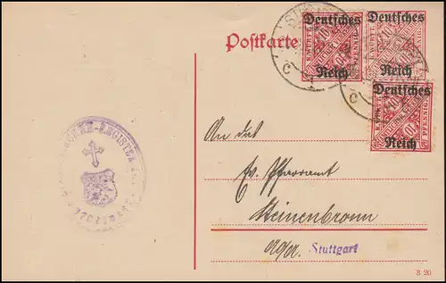 Affaire de service DP 12/01 avec DV 3 20 Index complémentaire STUTTGART 20.7.20