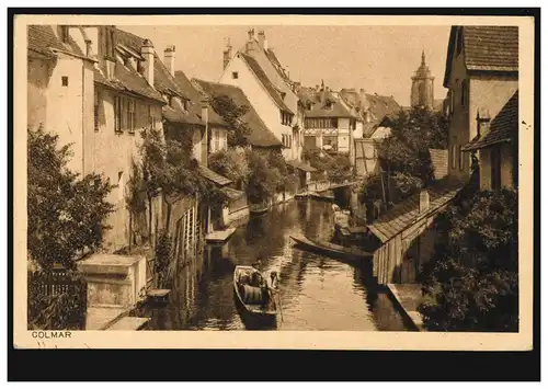 AK Colmar: La Petite Venise, Feldpostkarte 3.1.1917 mit schwachem Briefstempel