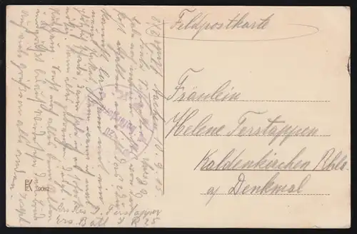 AK Aix-la-Burcheid: Église Saint-Jean, carte postale écrite 10.9.15