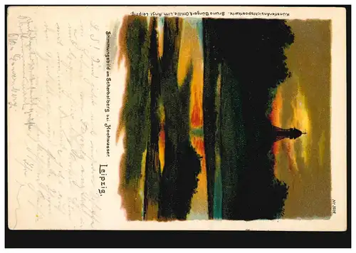 AK Leipzig: Scherbelberg bei Hunderwasser, 20.5.1899 n. SPREMBERG / LAUSEWER 22.5.