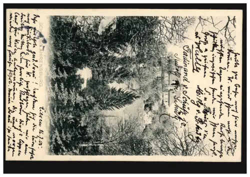 AK Schloss Ahrensburg, EILSEN 17.7.1905 nach HASPE 17.7.05