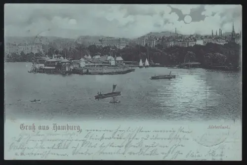 AK Gruss aus Hamburg: Alsterlust, ALTONA (ELBE) 6.10.99 nach GROSSFLOTTBEK 6.10.