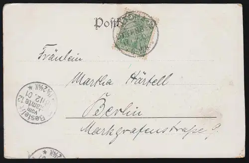 AK Gruss aus Hamburg: Fährhaus, ALTONA-OTTENSEN 17.12.1901 nach BERLIN 18.12.01 